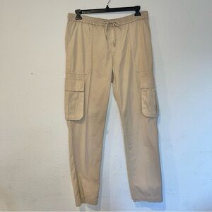 Michael Kors khaki tan elastic waist pants, chino resort wear